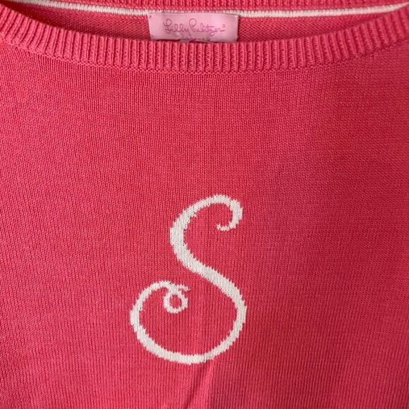 Lilly Pulitzer Pink "S" Sweater - Size Small - Picture 4 of 4